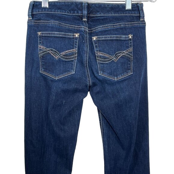 White House Black Market Dark Blue Straight Leg Jeans - Picture 5 of 13